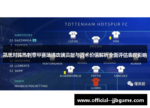 凯恩对阵热刺意甲赛场进攻端贡献与战术价值解析全面评估表现影响